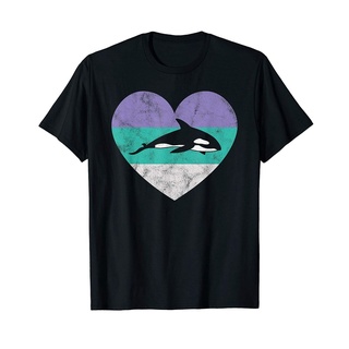 เสื้อยืดโอเวอร์ไซส์เสื้อยืด พิมพ์ลาย Killer Whale Orca น่ารัก เหมาะกับของขวัญ สไตล์เรโทร สําหรับผู้ชายS-4XL
