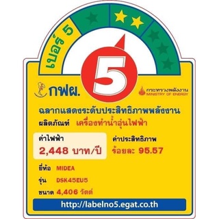 ภาพขนาดย่อของภาพหน้าปกสินค้าเครื่องทำน้ำอุ่น ไมเดีย (Midea) รุ่นDSK_EU5 3800W/4500W หน้าจอ LCD ฆ่าเชื้อแบคทีเรีย PM2.5 สะอาด รุ่นใหม่ ปี 2022 จากร้าน appletamwerapong บน Shopee ภาพที่ 7