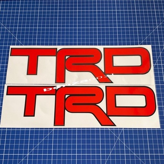 สติ๊กเกอร์* TRD เป็นงานตัดคอมสีแดงสะท้อนแสง ขนาด* 9 x 33.6  cm ราคาต่อชุด มี 2 ข้าง