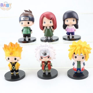 ฟิกเกอร์ PVC อนิเมะนารูโตะ Sasuke Kakashi Naruto Uzumaki Q Version Realistic Naruto Shopcyc6927 6 ชิ้น