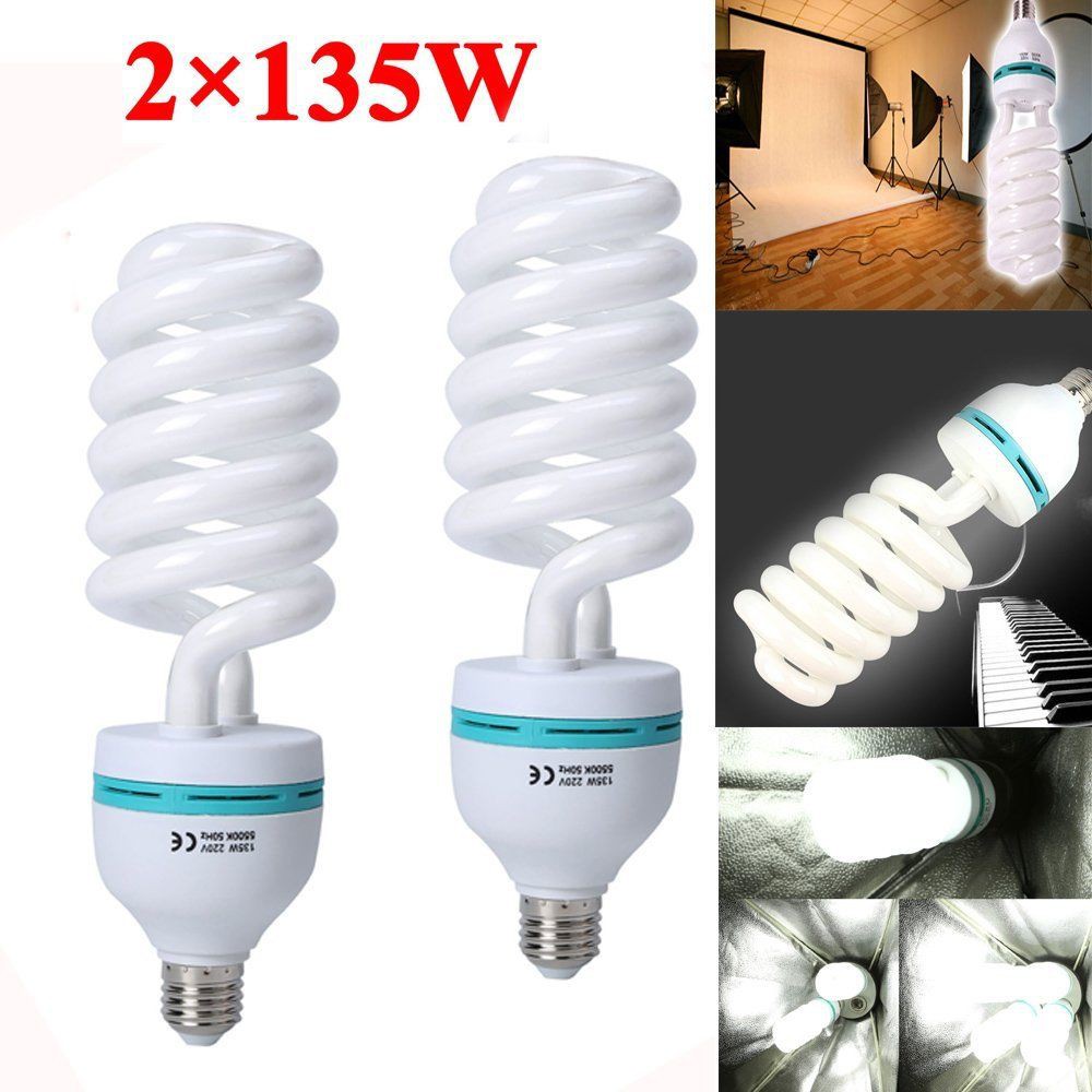 135W 5500K E27 Photo Studio Bulb Lighting Day Light Camera Photography