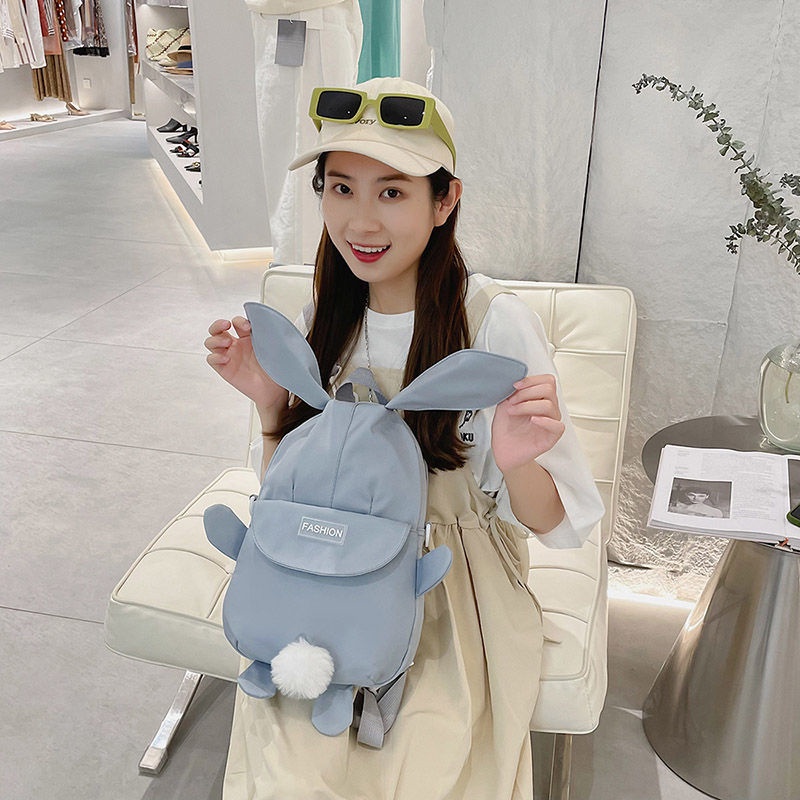 กระเป๋าเป้สะพายหลังมินิกระต่ายสไตล์เกาหลีรุ่นใหม่-ins-ญี่ปุ่นแมทช์ลุคง่ายกระเป๋านักเรียนหญิง