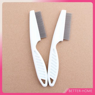 ด้ามจับพลาสติก หวีสแตนเลส สำหรับหวีขนสัตว์เลี้ยง Pet cleaning comb