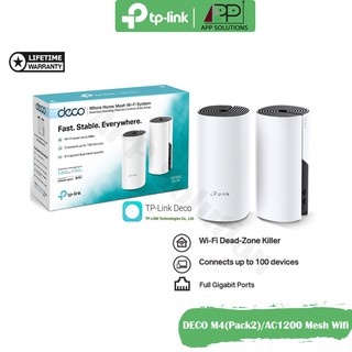 สินค้า 💥SALE💥TP-LINK Router Mesh Wi-Fi AC1200 รุ่นDeco M4(1แพ็ค/2ตัว)ประกันLifetime