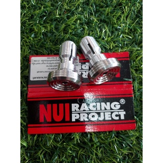 น๊อตปลายแฮนด์เลส อุดปลายแฮนเลส น๊อตอุดปลายแฮนด์เลสจี้ลาย หนุ่ย NUI Racing มีหัวหน้าและหัวบาง มี2ตัวเลือก