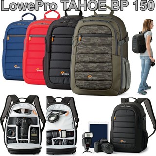 กระเป๋ากล้อง LowePro TAHOE BP 150 for​ DSLR เลนส์ เลนส์เสริม แฟลช Laptop ขนาด 10 นิ้ว กันน้ำ รับประกันศูนย์​