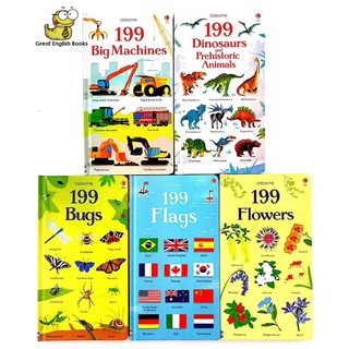 พร้อมส่ง บอร์ดบุ๊คเรียนรู้คำศัพท์ 5 หมวดหมู่พร้อมรูปสวยงาม Usborne 199 Series 5 books (hardcover board books)