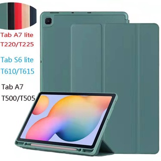 เคสฝาพับ เคส Samsung Tab S6 lite /Tab A7 2020/Tab A7 lite/TabA8 10.5 มีช่องใส่ปากกา เคสหนัง เคสกันกระแทก -Smart Case