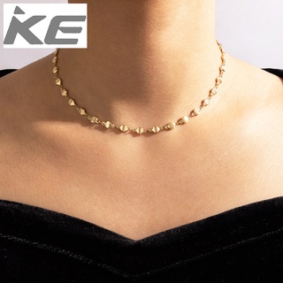 Necklace Jewelry Simple gold geometric disc clasp single alloy necklace for girls for women lo