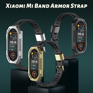 ภาพขนาดย่อของภาพหน้าปกสินค้าสายคล้องนาฬิกาข้อมือ Tpu สําหรับ Xiaomi Mi Band 6/5/4/3 M6 M5 พร้อมแหวนโลหะ จากร้าน gxveleven.th บน Shopee