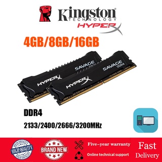 【พร้อมส่ง】Kingston Hyperx BEAST แรมหน่วยความจํา 4GB 8GB 16GB DDR4 DIMM 2133 2400 2666 3200MHz 288Pin 1.2V RAM PC4-17000 19200 12800 21300 25600 สําหรับ PC