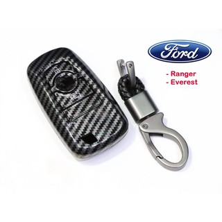 เคสเคฟล่ากุญแจรีโมทรถยนต์ เคสกุญแจ  เคสคาร์บอนเคฟล่ากุญแจ Ford รุ่น  Ranger / Everset (ดำเงา)