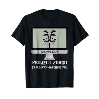 [S-5XL] เสื้อยืด พิมพ์ลาย Anonymous Mask Project Zorgo Protest Hacker สไตล์คลาสสิก สําหรับผู้ชาย
