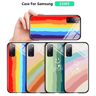 สําหรับ Samsung Galaxy S20 Fe S20 S10 Plus S20 Ultra S10 Lite A91 S10e S21 Plus S21 Ultra 5G เคสโทรศัพท์มือถือสีรุ้ง