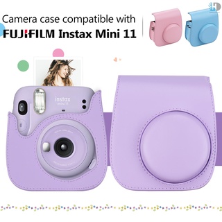 ราคาและรีวิว123 กระเป๋าเคสหนัง Pu ใส่กล้องแบบพกพาพร้อมสายคล้องไหล่สําหรับ Fujifilm Fuji Instax Mini 11