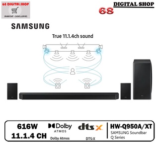 Samsung Soundbar Q950A (616 วัตต์, True 11.1.4 CH ) รุ่น HW-Q950A/XT q950a Dolby Atmos/ DTS:X