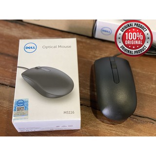 เช็ครีวิวสินค้าDell Optical Mouse- MS116 ( BLACK) Original!!  พร้อมกล่อง ของแท้100%  ประกันศูนย์ไทย