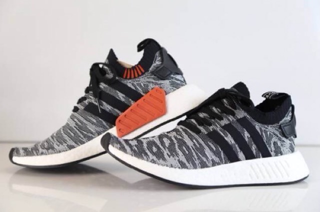 Adidas nmd r2 pk tiger camo black white glitch 2025