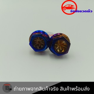 น็อตอุดกระจก  เลสแท้  HONDA/YAMAHA สีไทเทเนี่ยม(0067)