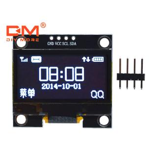 DIYMORE 4 pin 1 . 3 นิ้ว iic i 2 c serial 128x64 ssh 1106 oled lcd แผ่นบอร์ดโมดูลหน้าจอแสดงผลสีขาวสําหรับ for arduino 12864