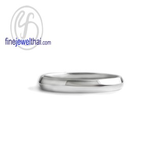 Finejewelthai แหวน-แหวนเกลี้ยง-แหวนเงินแท้-Silver-Wedding-Ring-R141500 (สามารถเลือกสีตัวเรือนได้)