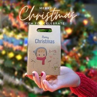 กล่องหูหิ้ว Christmas เด็กผู้หญิง กระดาษ คราฟ์ (6*10*15.5 cm) / (5 ใบ)