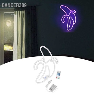 Cancer309 โคมไฟนีออน Led รูปกล้วย สีม่วง 8 โหมด สําหรับตกแต่งผนัง