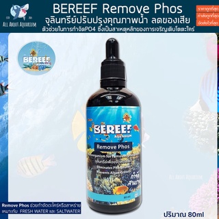 BEREEF Remove Phos - จุลินทรีย์ปรับปรุงคุณภาพน้ำ ลดของเสีย ฟอสเฟท ตะไคร่ ช่วยให้น้ำใส (80ml) ลด NO3 Po4 บีรีฟ ปะการัง