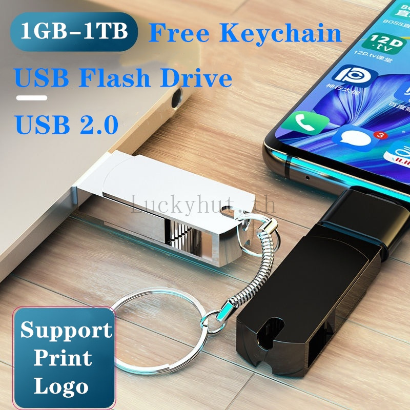ภาพสินค้าแฟลชไดรฟ์ USB 2.0 แบบโลหะ ขนาด 1GB 8GB 16GB 32GB 64GB 128GB 1TB จากร้าน luckyhut.th บน Shopee ภาพที่ 4