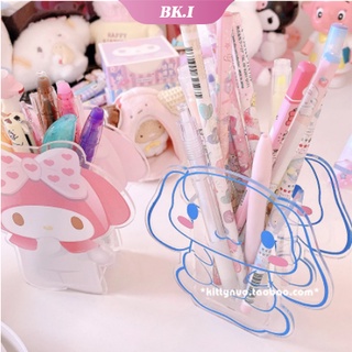 Kawaii Cinnamoroll My Melody กล่องอะคริลิคใส สําหรับใส่เครื่องเขียน เครื่องสําอาง