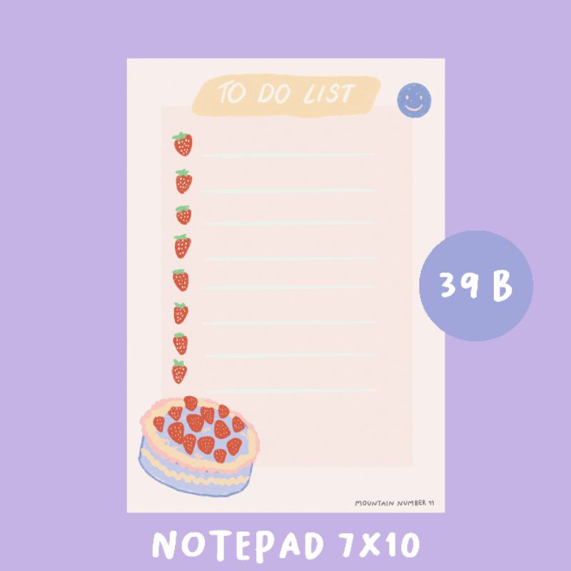 MTnumber11 notepad - CAKE กระดาษโน๊ตจดบันทึกลายเค้ก | Shopee Thailand