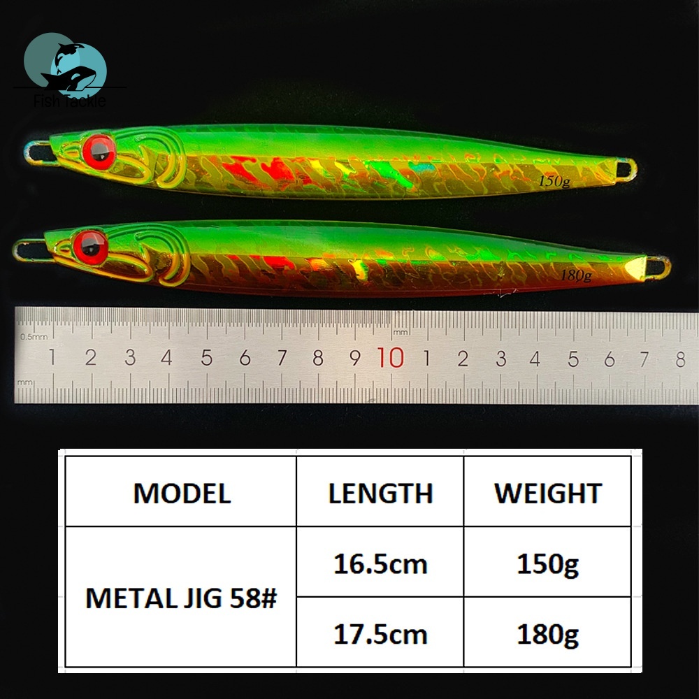 เหยื่อตกปลา-150g-180g-จิ๊กตะกั่วโลหะ-ส่องสว่างช้า-pitch-sinking-flat-jigs-เหยื่อประดิษฐ์