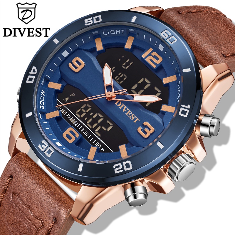 divest-นาฬิกาข้อมือควอตซ์ดิจิทัล-led-สายหนัง-กันน้ํา-สไตล์ทหาร-สําหรับผู้ชาย