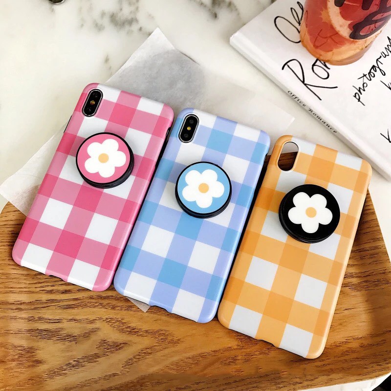 colorful-grid-patterned-phone-cute-flower-soft-cases