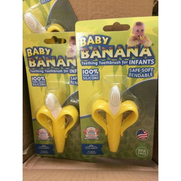 ภาพหน้าปกสินค้าแปรงกล้วย แปรงซิลิโคน Baby Banana แปรงกล้วย นวดเหงือก แปรงสีฟันเด็ก แปรงสีฟันซิลิโคน จากร้าน mombiz61 บน Shopee
