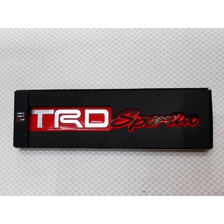 เพลส โลโก้ TRDSportivo (พื้นแดง TRDเงิน Sportivoดำ) แบบแปะ (กว้าง2.5cmXยาว18cm)