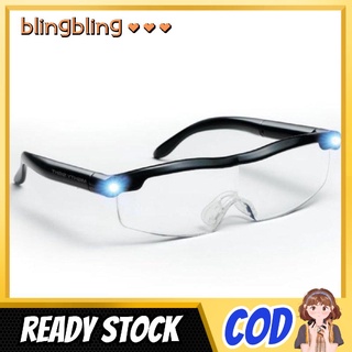 สินค้า [Cod&Ready Stock] แว่นขยายมีไฟ Led มองเห็นที่มืดสําหรับอ่านหนังสือมีไฟ Led แบบชาร์จไฟได้
