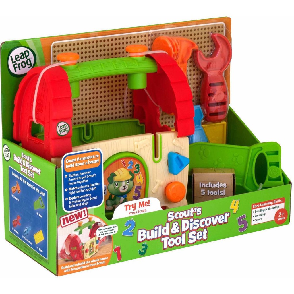 Leap Frogชุดเครื่องมือจำลองการเล่นของเด็กๆ Scout's Build & Discover ...