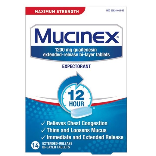 ภาพสินค้าMUCINEX 12hr. สมุนไพรบรรเทาอาการไอและหวัด สินค้านำเข้าพร้อมส่ง จากร้าน toto1412 บน Shopee ภาพที่ 3