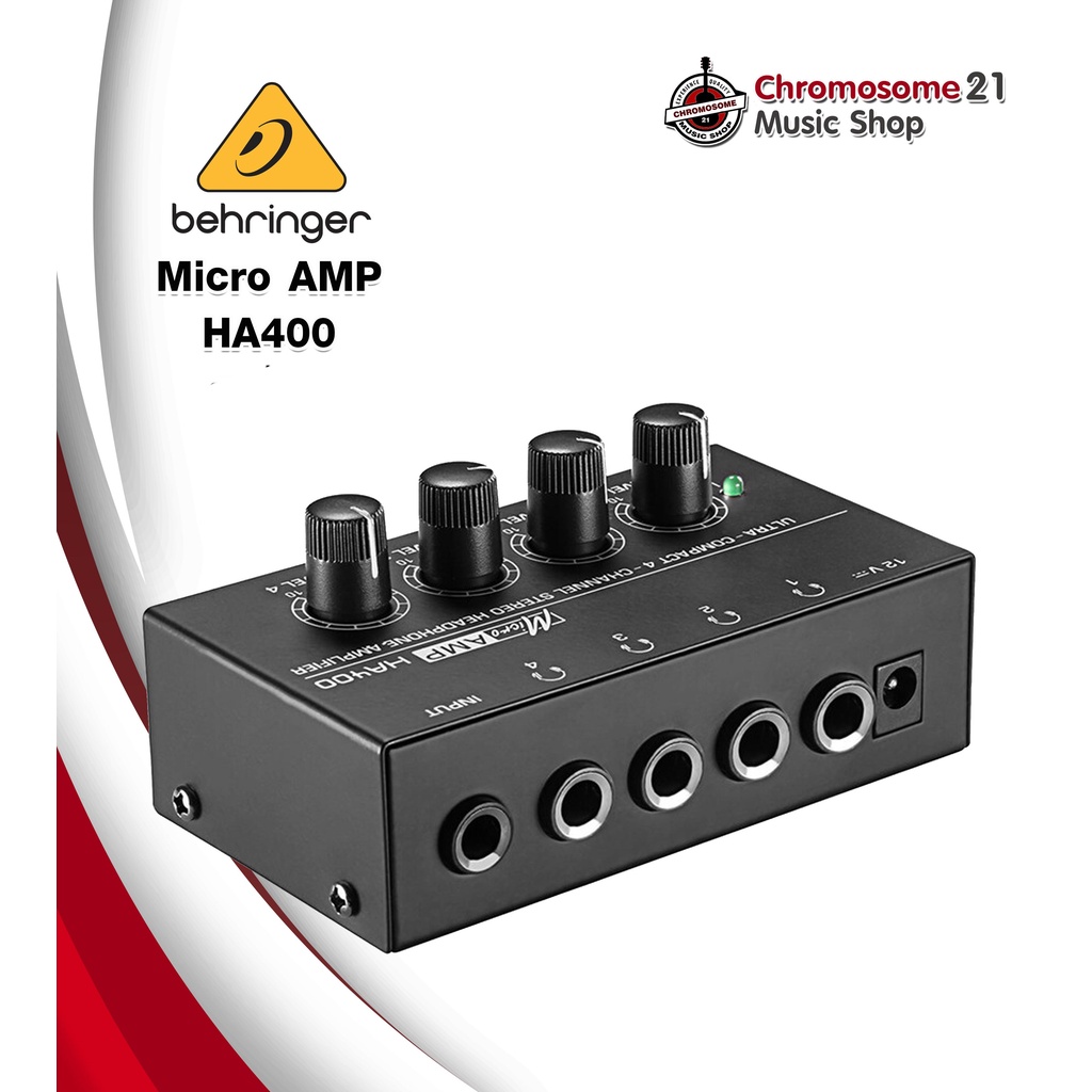 แอมป์ขยายหูฟัง-behringer-ha400-headphone-amplifier-ขนาดจิ๋ว-สามารถต่อพ่วงหูฟังเพิ่มได้ถึง-4-ตัว