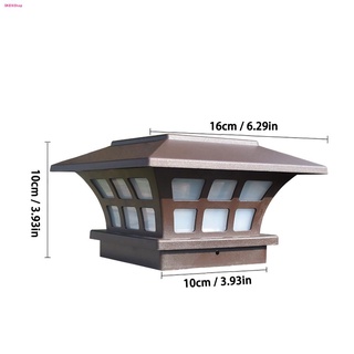 ไฟรั้วพลังงานแสงอาทิตย์ IP65 โคมไฟพลังงานแสงอาทิตย์กลางแจ้งสำหรับตกแต่งสวนประตูรั้วกำแพงคอทเทจโคมไฟพลังงานแสงอาทิตย์