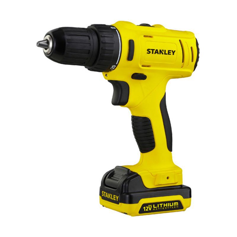 stanley-scd121s2k-สว่านแบตเตอรี่-12โวลล์-ขนาดหัวจับ-10-มม-แรงบิด-26n-m-แบต1-5ah-x-2-พร้อมแท่นชาร์จ