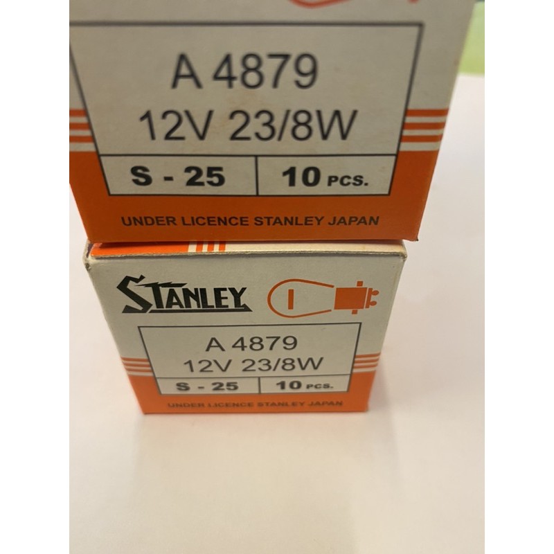 ภาพหน้าปกสินค้าหลอดไฟเบรค ไฟหรี่ STANLEY 2 จุด 12V 23/8W จากร้าน mmeww__ บน Shopee