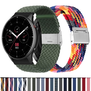 สายนาฬิกาข้อมือไนล่อนถัก 22 มม. สําหรับ Huami Amazfit GTR 4 3 2 Pro 47mm Pace Stratos