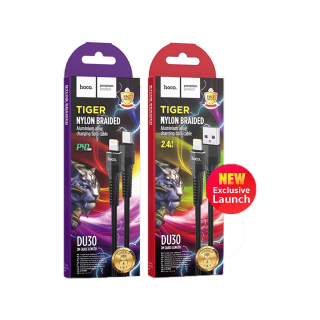 โปรโมชั่น : Hoco DU30 สายชาร์จเร็ว 2 เมตร ϊPhone Aluminium Alloy Lightning Charging Data Cable สายชาร์จมือถือ PD Charging