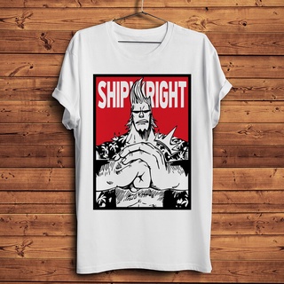 ขายดี!Shipwright เสื้อยืดแขนสั้นลําลอง พิมพ์ลายอนิเมะโจรสลัด Franky สีขาว สไตล์สตรีท สําหรับผู้ชาย และผู้หญิงS-5XL