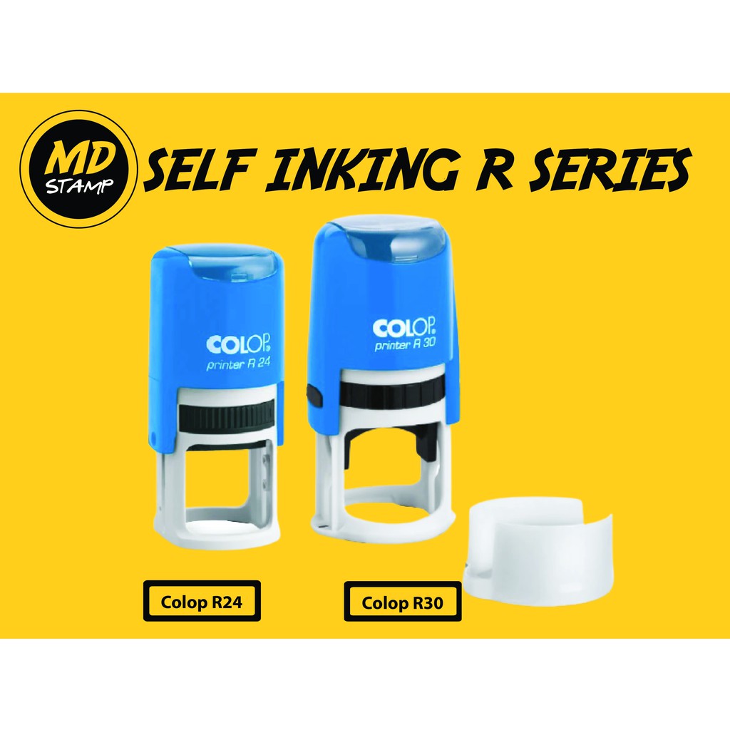 แสตมป์ยาง ทรงกลม สําหรับเครื่องพิมพ์ COLOP R24 R30 | Shopee Thailand