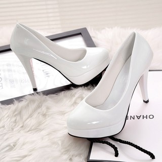 💥Hot Sale 👠 รองเท้าส้นสูงหญิงรองเท้า stiletto นักเรียนหญิงเกาหลีรุ่น 2019 ฤดูใบไม้ผลิและฤดูใบไม้ร่วงแพลตฟอร์มกันน้ำใหม