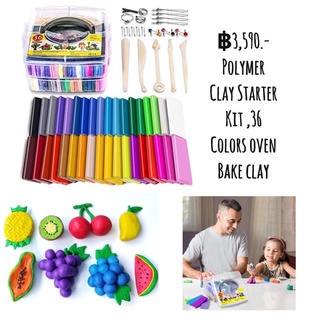 Polymer Clay Starter Kit ,36 Colors oven Bake clay