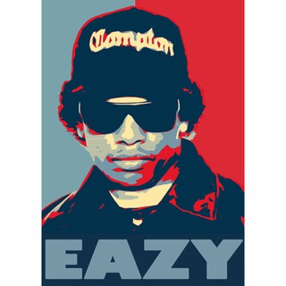 โปสเตอร์ Eazy E  Poster Eazy E วอลเปเปอร์ ตกแต่งผนัง วงดนตรี  Hiphop ฮิปฮอป rapper โปสเตอร์ฮิปฮอป